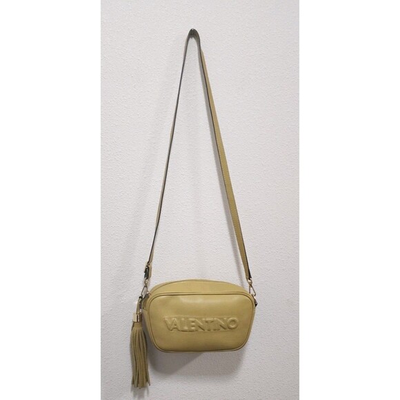 Valentino By Mario Valentino Mia Embossed Leather Crossbody Bermuda Green - Picture 3 of 10